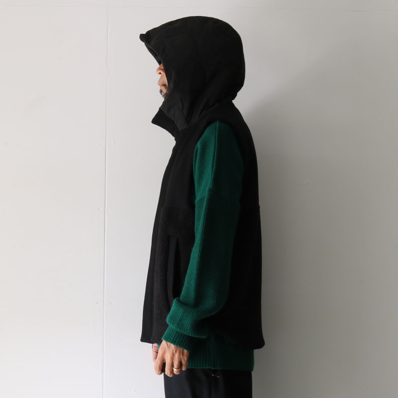 SISE(シセ) / フーディベスト：HOODIE VEST[22AW-NA-BL-06]の通販