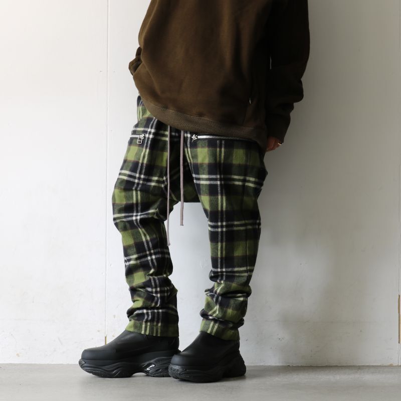 A.F ARTEFACT / サルエルチェックパンツ（Side Zip Chack Sarouel Long