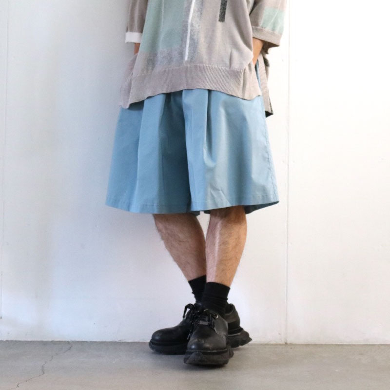 yoshio kubo(ヨシオクボ) / タックショーツ(WEATHER TUCK SHORTS