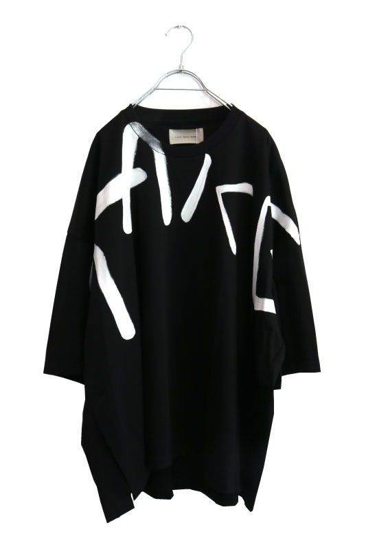 Painted Logo S/S Top   BLACK